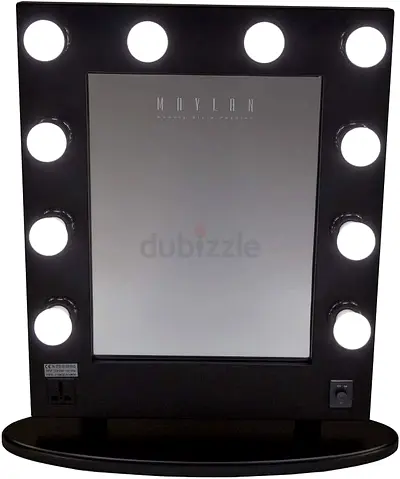 Maylan Rectangular Studio Lighted Make-Up Mirror, Glamorous LED Vanity Mirror