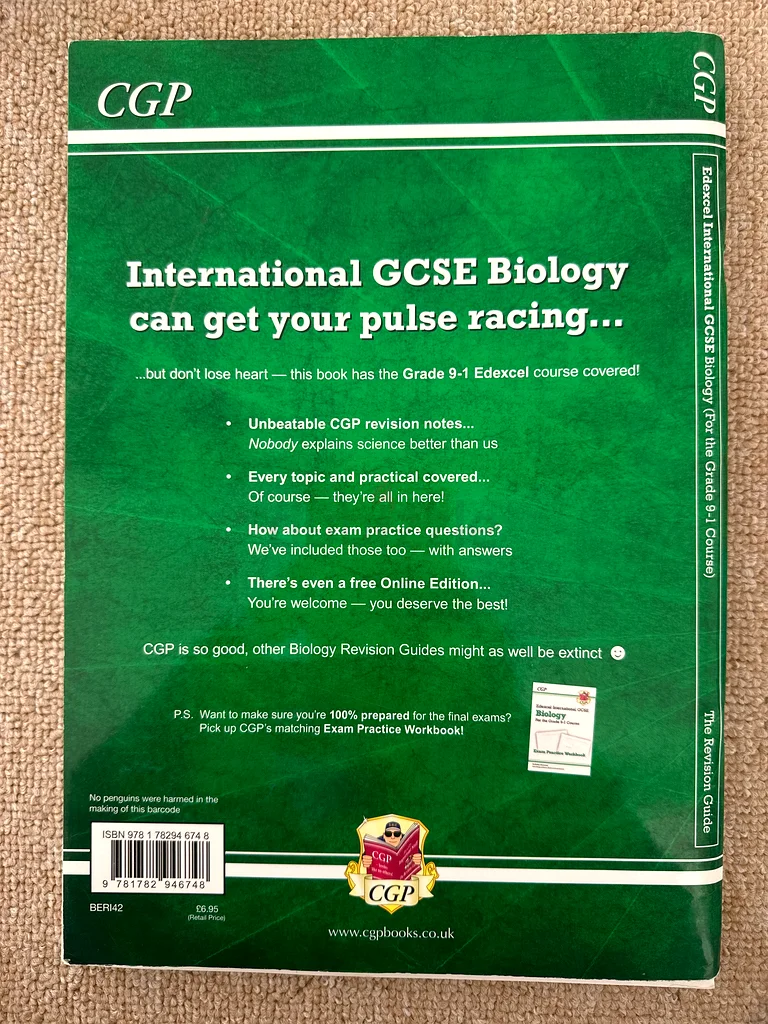 كتاب تدريب امتحان البيولوجيا GCSE - مثالي للصف 9-1!63264585922435112