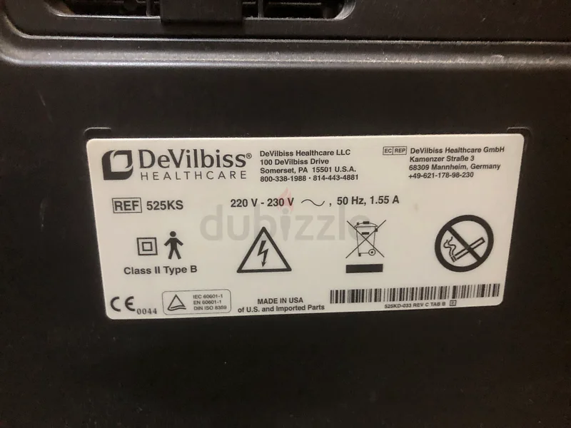 Devillbis 525 Oxygen Concentrator63263517953537112