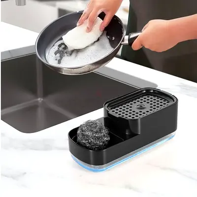 KITCHEN SPONGE, SOAP DISPENSING  SCRUBBER HOLDER, SINK TOP ORGANISER