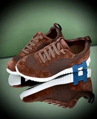 Hermès mens brown trainers shoes