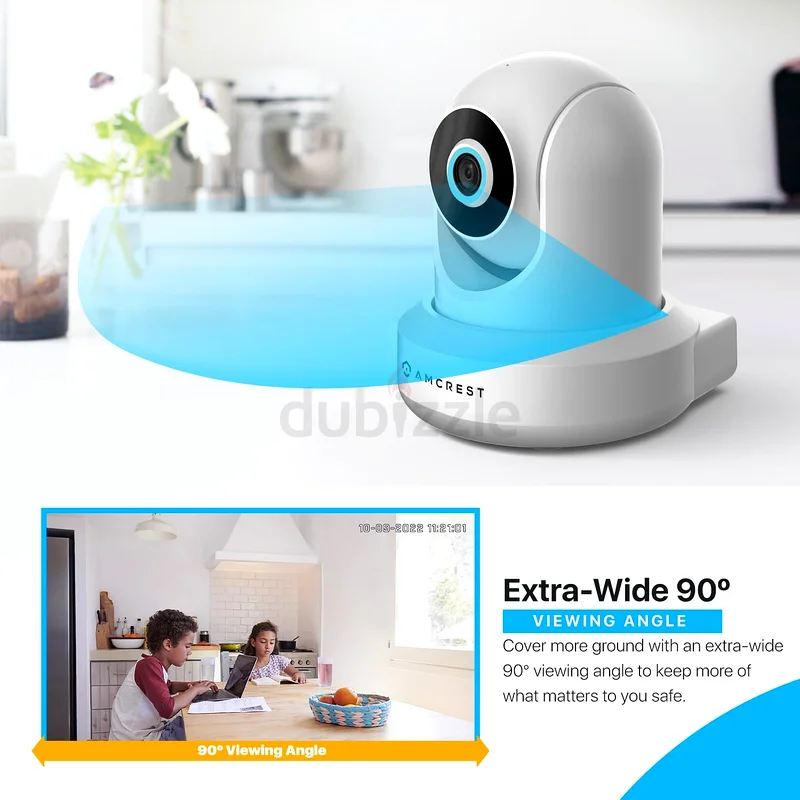 كاميرا IP داخلية Amcrest ProHD 1080P مع خاصية البث عبر الإيثرنت والتقليب/الإمالة/التكبير - ميزات رائعة، جديدة تمامًا63261821102081111