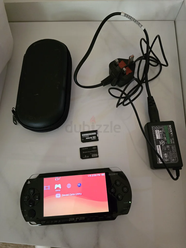 Sony PSP - 1000 (modded) with 70 games and 2 memory cards 64GB and 4GB original with case63230710174721111