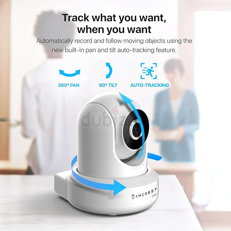 كاميرا IP داخلية Amcrest ProHD 1080P مع خاصية البث عبر الإيثرنت والتقليب/الإمالة/التكبير - ميزات رائعة، جديدة تمامًا63261821102081112