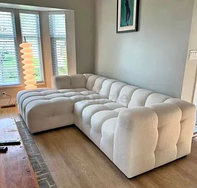 Stylish White Sectional Sofa – Embrace Comfort and Elegance!
