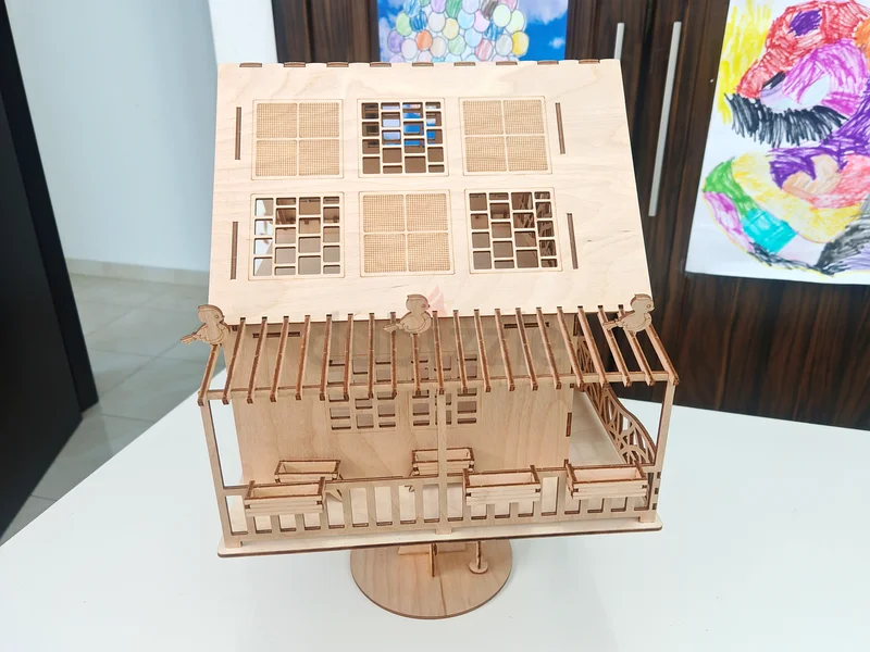بيت الدمية الخشبي المعقد - مساحة لعب أحلام للأطفال! 28.5x39x4563226275134595113