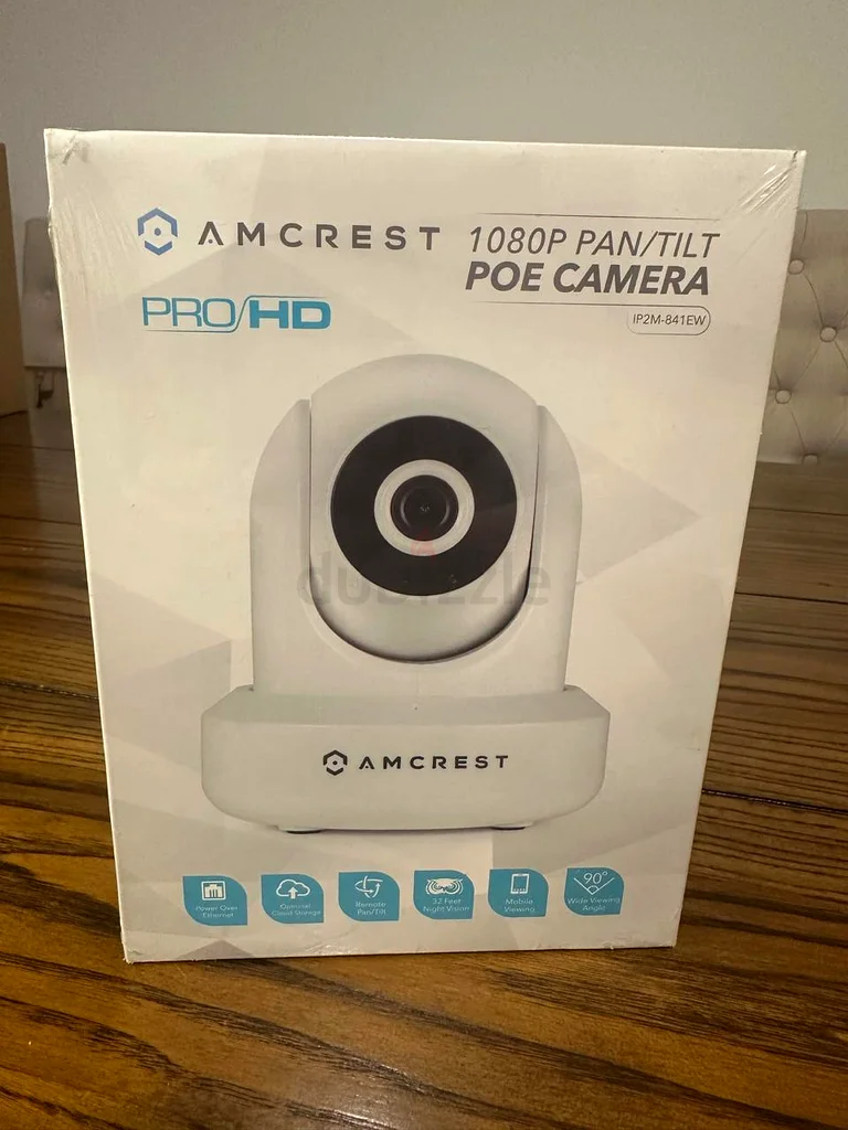 كاميرا IP داخلية Amcrest ProHD 1080P مع خاصية البث عبر الإيثرنت والتقليب/الإمالة/التكبير - ميزات رائعة، جديدة تمامًا632618211020811127