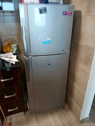 Sharp two door fridge freezer silver colour 60cm width 160cm hight