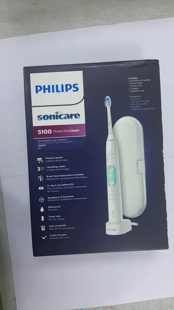 New Philips Toothbrush Sonicare Protectiveclean 5100 HX6857/11 White / Mint63216353879682110