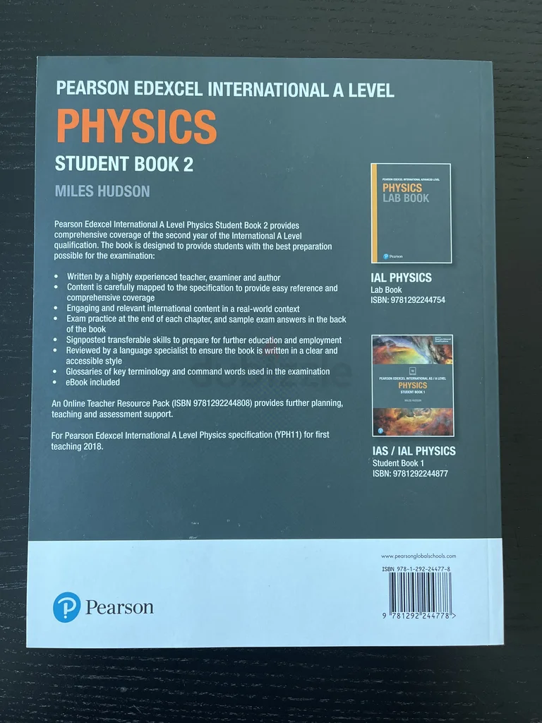كتاب الفيزياء للطالب إديكسيل الدولي من بيرسون مستوى A متقدم 262936652791171111