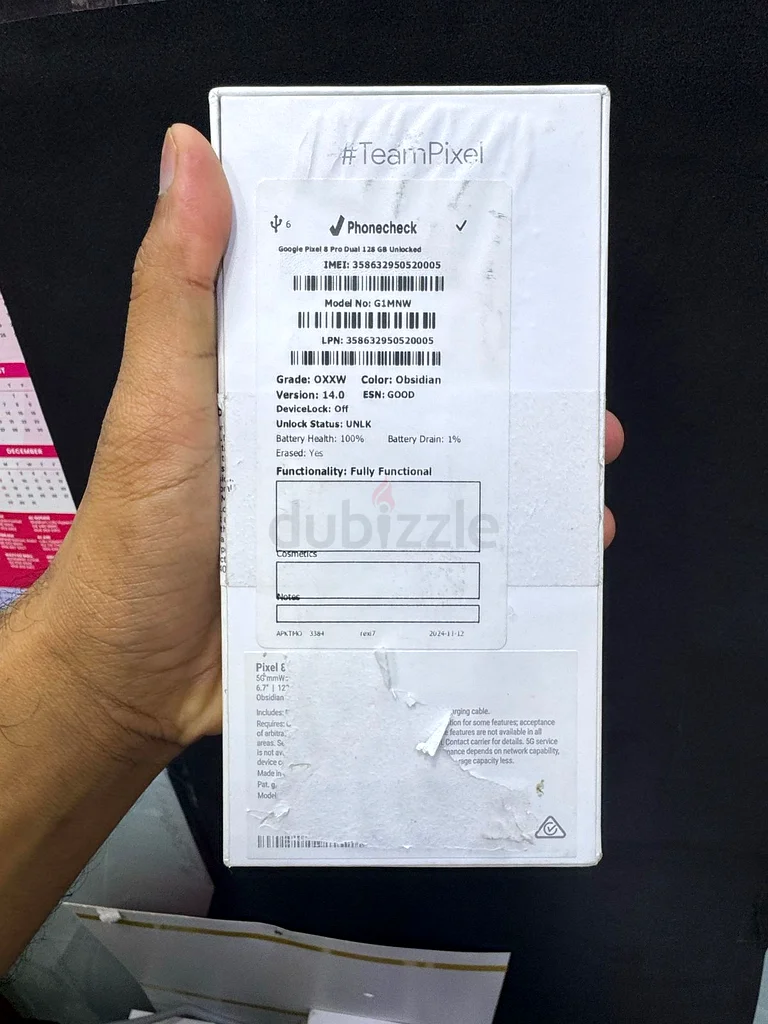 Google pixel 8 pro boxpack63214899924993111