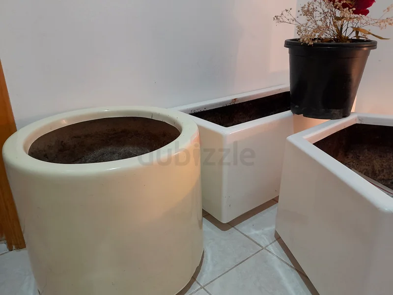 مجموعة أنيقة من أصص الزهور الزينة بحجم كبير وجودة جيدة63189117333635111