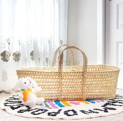 Charming Baby Moses Basket .ratan basket for carrying baby.