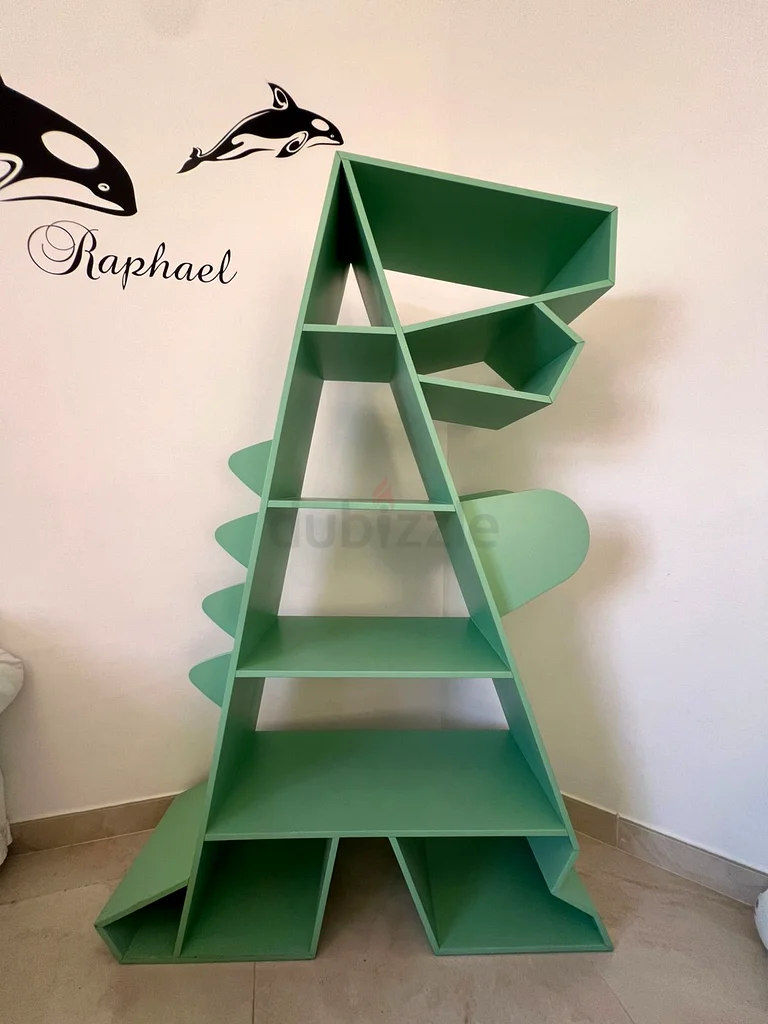 رف رف كتب فريد على شكل ديناصور للأطفال63219344707713119