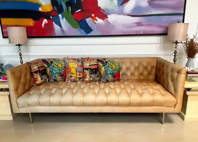 West Elm Chesterfield Leather Sofa