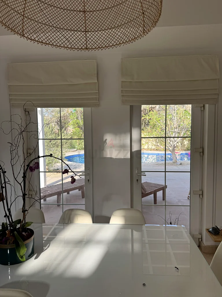 Full set of beige curtains for Arabian Ranches 1 Mirador 5 BR villa628658090444821126