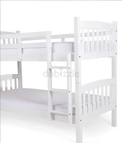 Stylish White Bunk Bed for Kids - Fun  Space-Saving! - Mattress not included