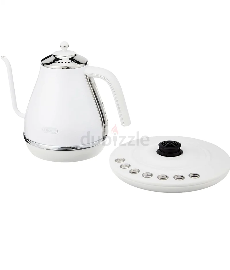 DeLonghi Icona Café 1L Gooseneck Kettle KBOE2030.W, White63254502041858112