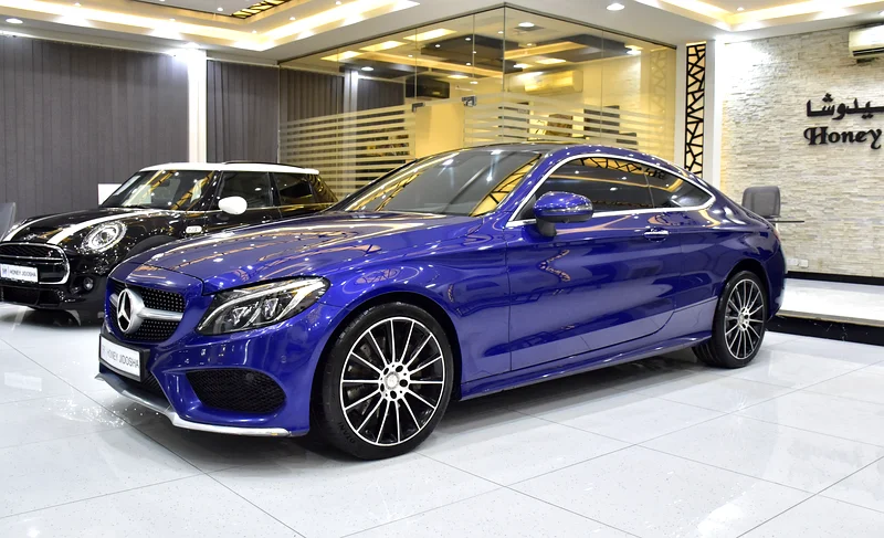 EXCELLENT DEAL for our Mercedes-Benz C300 Coupe (2016 Model) in Blue Color, GCC Specs63163859477761111