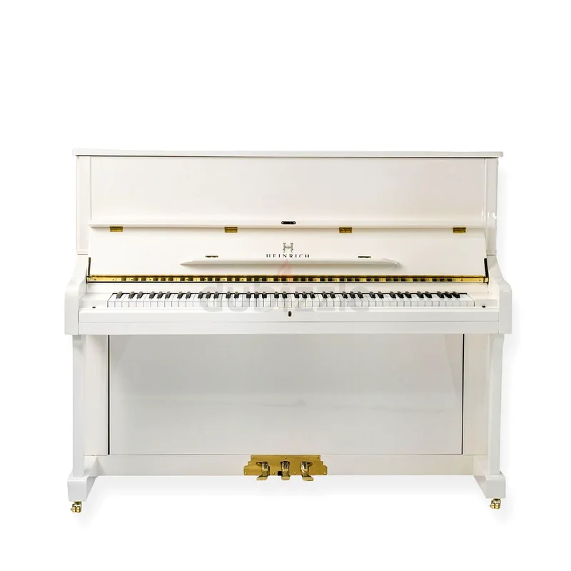 Heinrich HUP-121W Upright Piano – High Gloss White63265605356930113