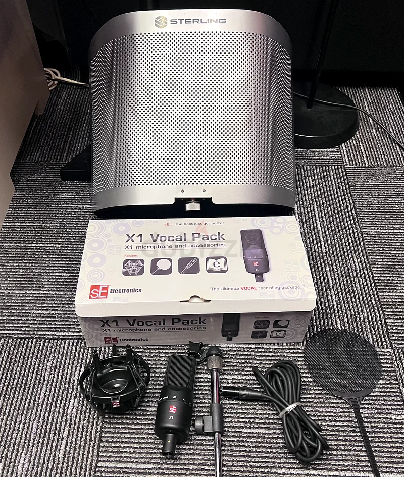 ميكروفون احترافي SE Electronics لتسجيل الصوت مع حامل مضاد للاهتزاز63173517180291111