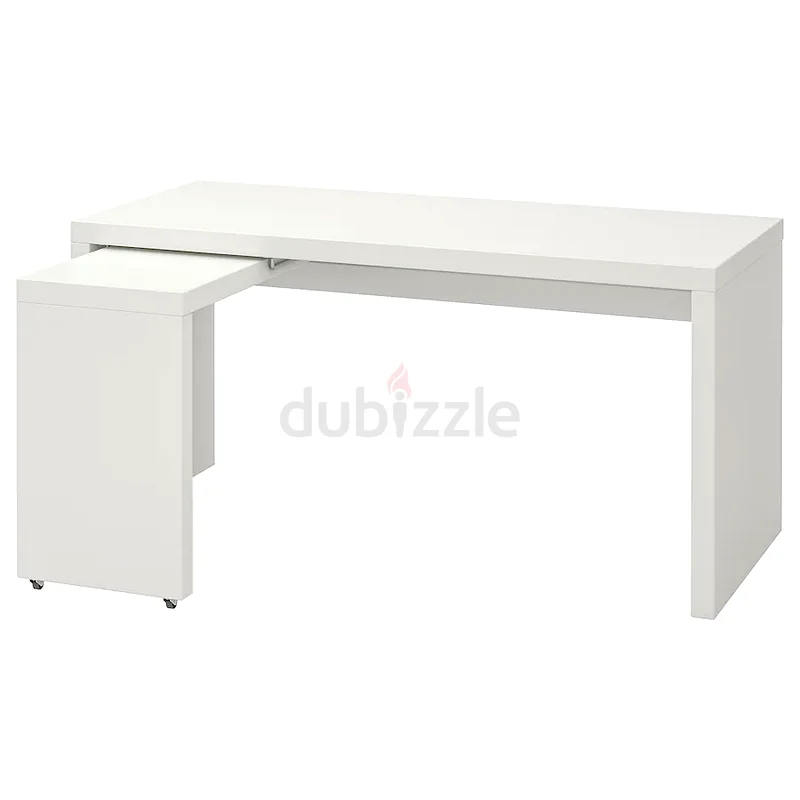 IKEA - White Desk with Pull-Out Panel632223473413131117