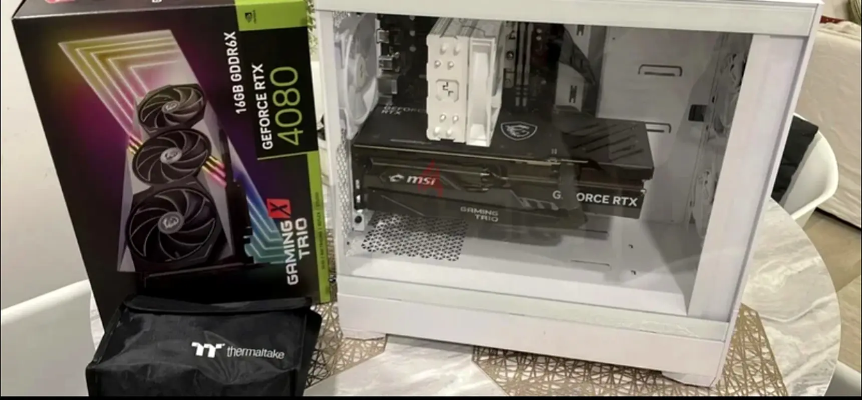 White Gaming Desktop with GeForce RTX 4080