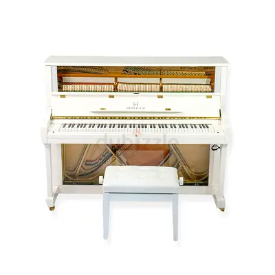 Heinrich HUP-121CW Upright Piano – Crystal White