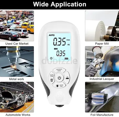Eacam 0-2000UM Thickness Gauge High Precise LCD Digital Automobile Film Thickness Meter Car Paint Co