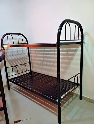 bunk beds black with mattress for sale.