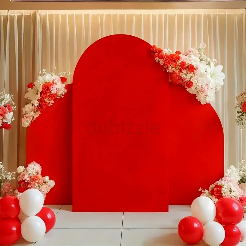 Custom Arch Backdrop Stand Cover Set of 3, Wedding Arch Cover, Double Sided Round63443057297155112