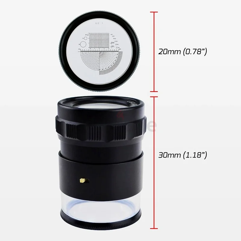 ANOPLUS Scale Loupe Magnifier 10X Magnification with 8 LED Lights63242684286722111