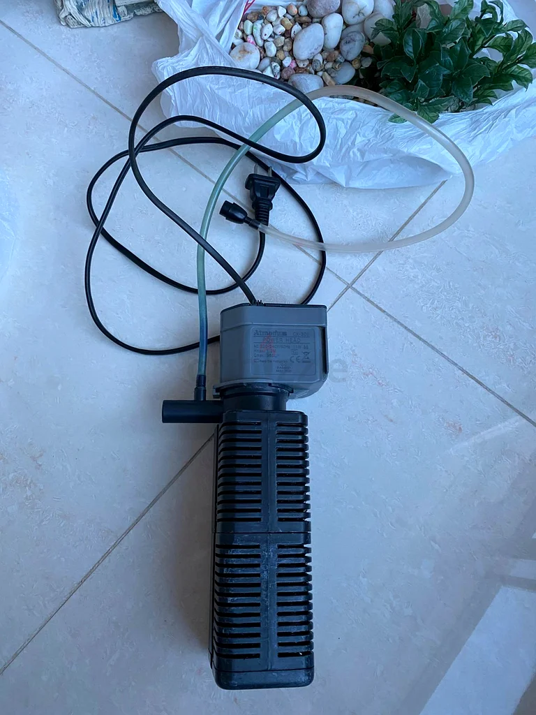 إعداد حوض السمك بالكامل - مع إكسسوارات، صخور، منزل، ودواء الماء63265104158466113