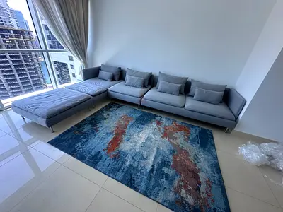 As good as new ikea Soderhim Lshape sofa and footstool