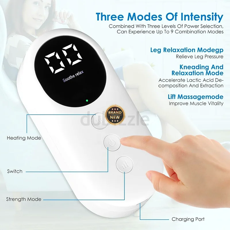 2081 - ORBICULUS Upgraded Leg Compression Massager, Electric Calf and Foot Massager with Heat, Cordless63164786075011114