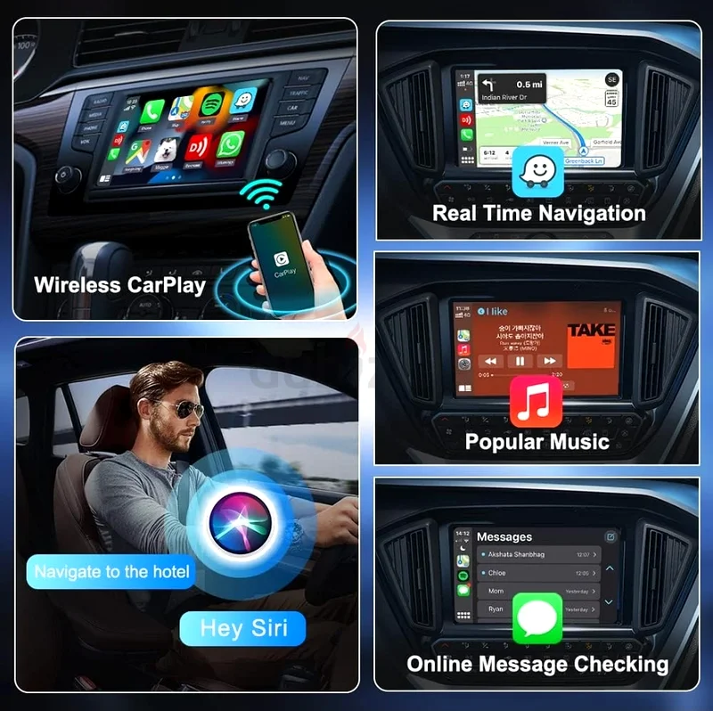 Carlinkit 3.0 Wireless CarPlay Adapter with Carbon Fiber Material,for Factory Wired CarPlay Car63259693676675114