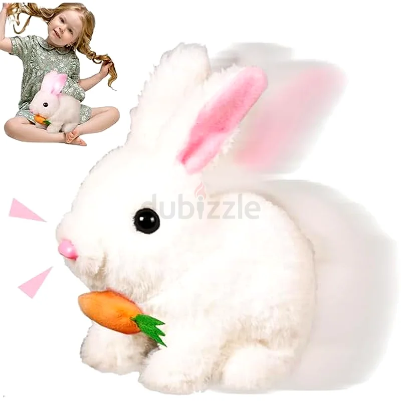 Cute Fluffy Bunny Toy – Interactive Rabbit That Moves and Nods – Perfect Gift for Boys and Girls632083832656651125