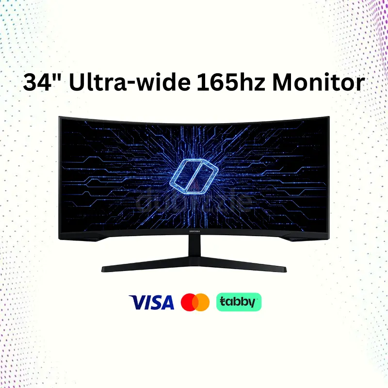 Samsung 34 Inch Odyssey G5 (G55T) Ultra WQHD Curved Gaming Monitor, 165Hz, 1ms, HDR10, Ultrawide