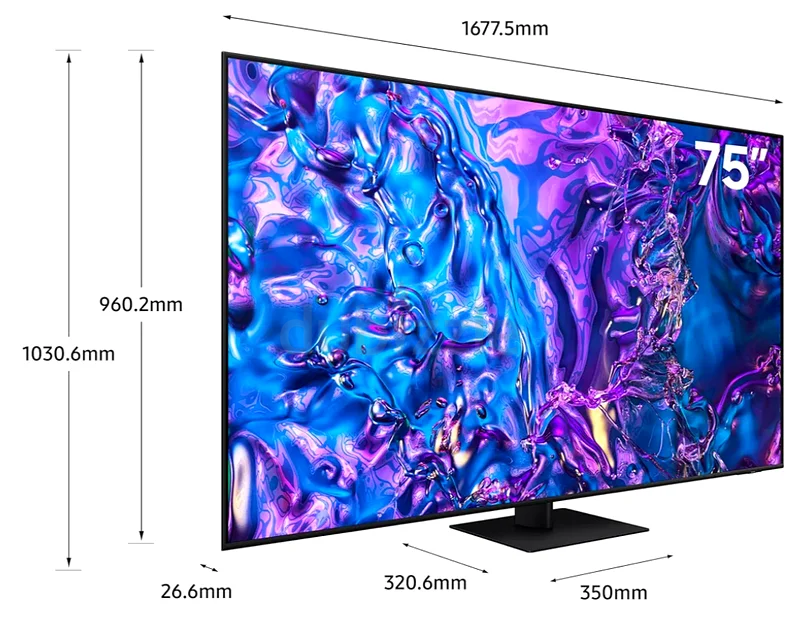 تلفزيون سامسونج الذكي 75 بوصة من نوع QLED بدقة 4K - 120 هرتز - ضمان لمدة سنة واحدة63265094906113112
