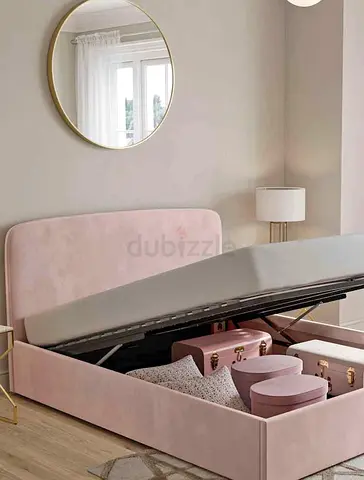 Stylish Velvet Storage Bed in Pink – Perfect for Cozy Homes!