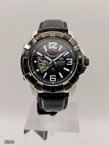 Orient FT03004B Mens Guardian Black Leather Automatic Watch