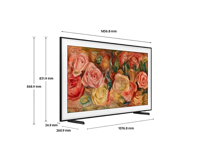 تلفزيون سامسونج الذكي 65 بوصة من طراز The Frame LS03D QLED بدقة 4K (2024) – وضع الفن، شاشة غير لامعة، نظام تشغيل Tizen63165715515650111