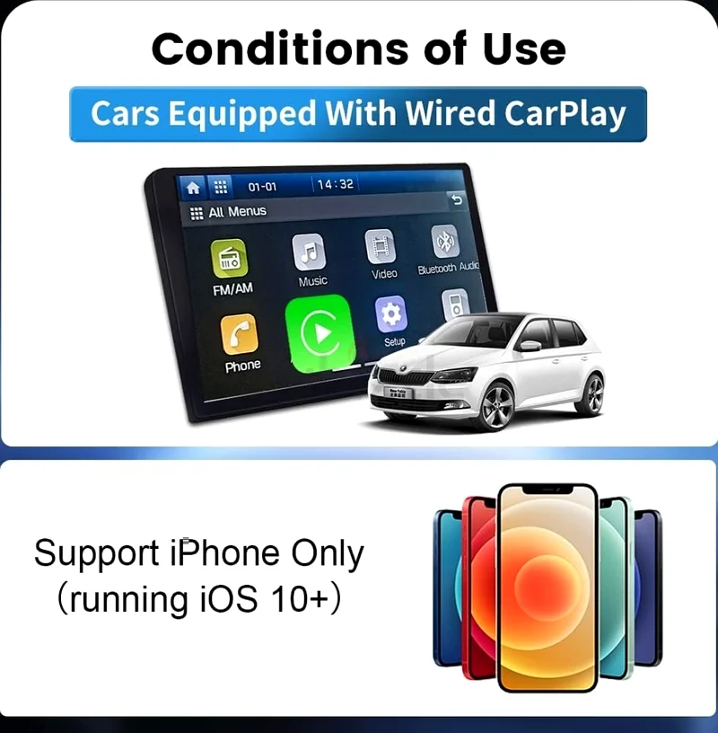 Carlinkit 3.0 Wireless CarPlay Adapter with Carbon Fiber Material,for Factory Wired CarPlay Car63259693676675111