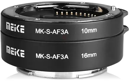 MEIKE MK-S-AF3A Metal Auto Focus Macro Extension Tube Adapter Ring (10mm+16mm) for Niko irrorless E