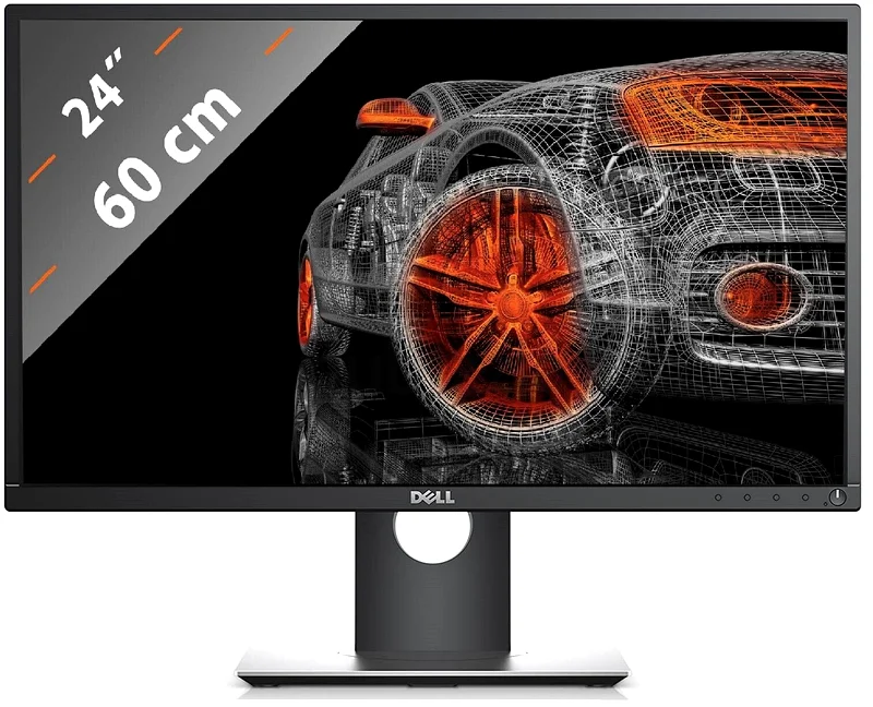 دِل P2417 بحجم 24 بوصة - إطار ضيق (مُدخلات DisplayPort + HDMI + VGA) شاشة IPS احترافية بتقنية LED63265096732162114