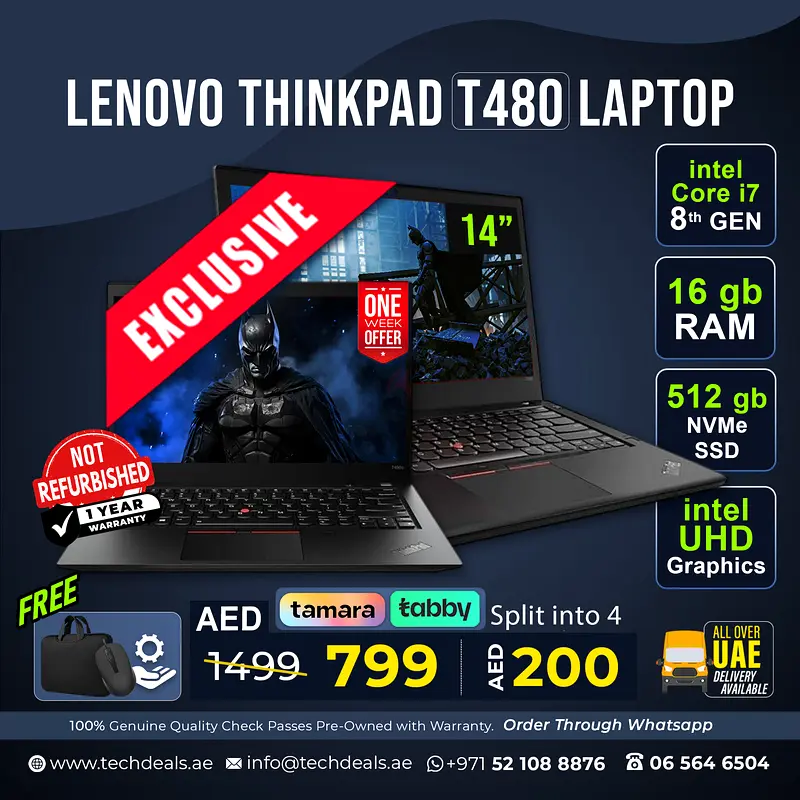 حرّر إنتاجيتك مع جهاز لينوفو ثينك باد T480!