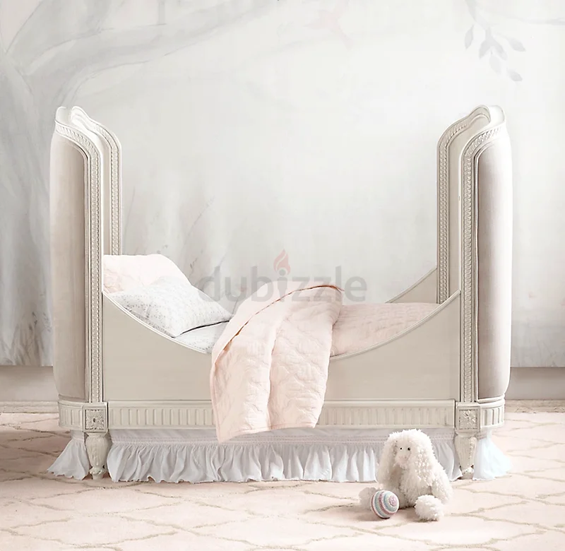RH Belle Upholstered Crib63265599191169112