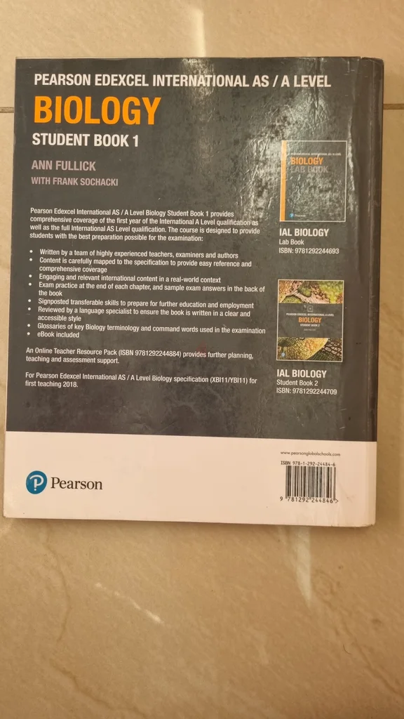 كتاب الطالب في البيولوجيا على مستوى A الدولي - بيرسون إديكسيل الدولي62935676482307111