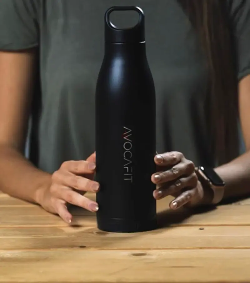 Water bottle with charger