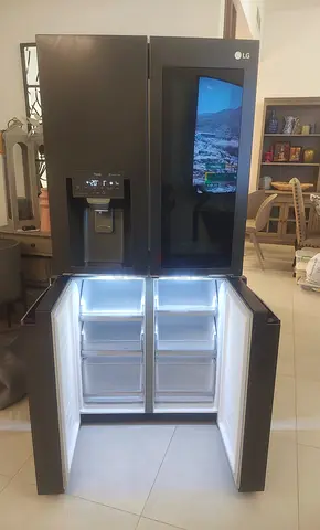 LG Slim French Door Refrigerator Matt Black InstaView GR-X29FTQKL